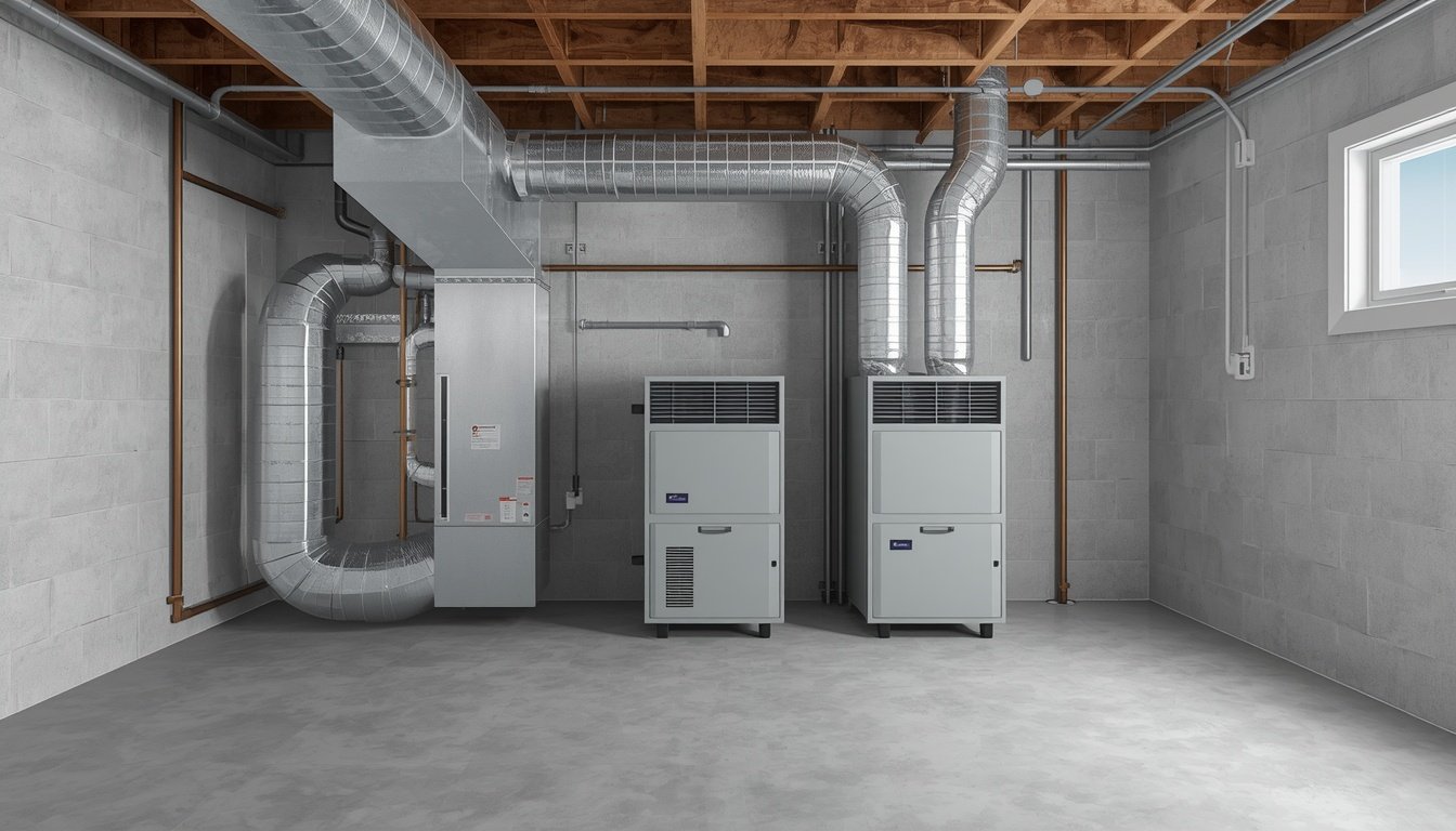How to Maintain a Whole-House Dehumidifier 2 Technician maintaining a whole-house dehumidifier