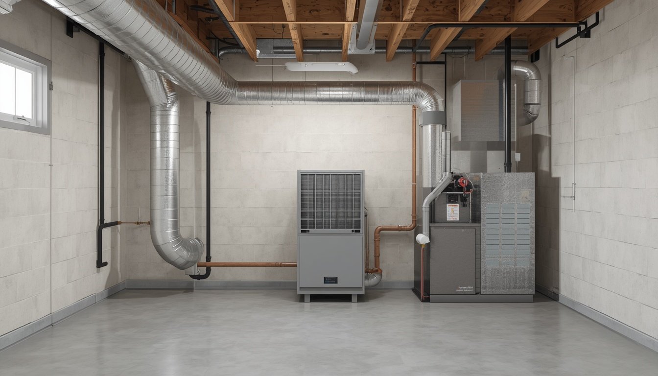 Heat recovery ventilator installed in a home