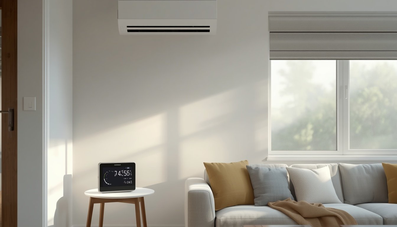 Technician servicing a whole-house ventilation unit