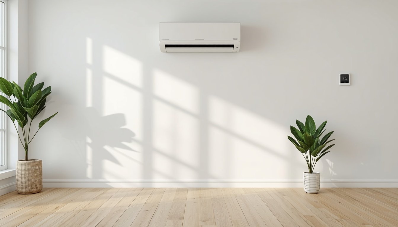 Ducted and ductless mini split options in a modern home