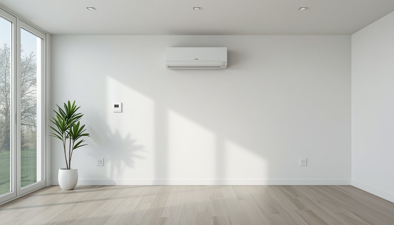 Mini split system and central air vents in a home