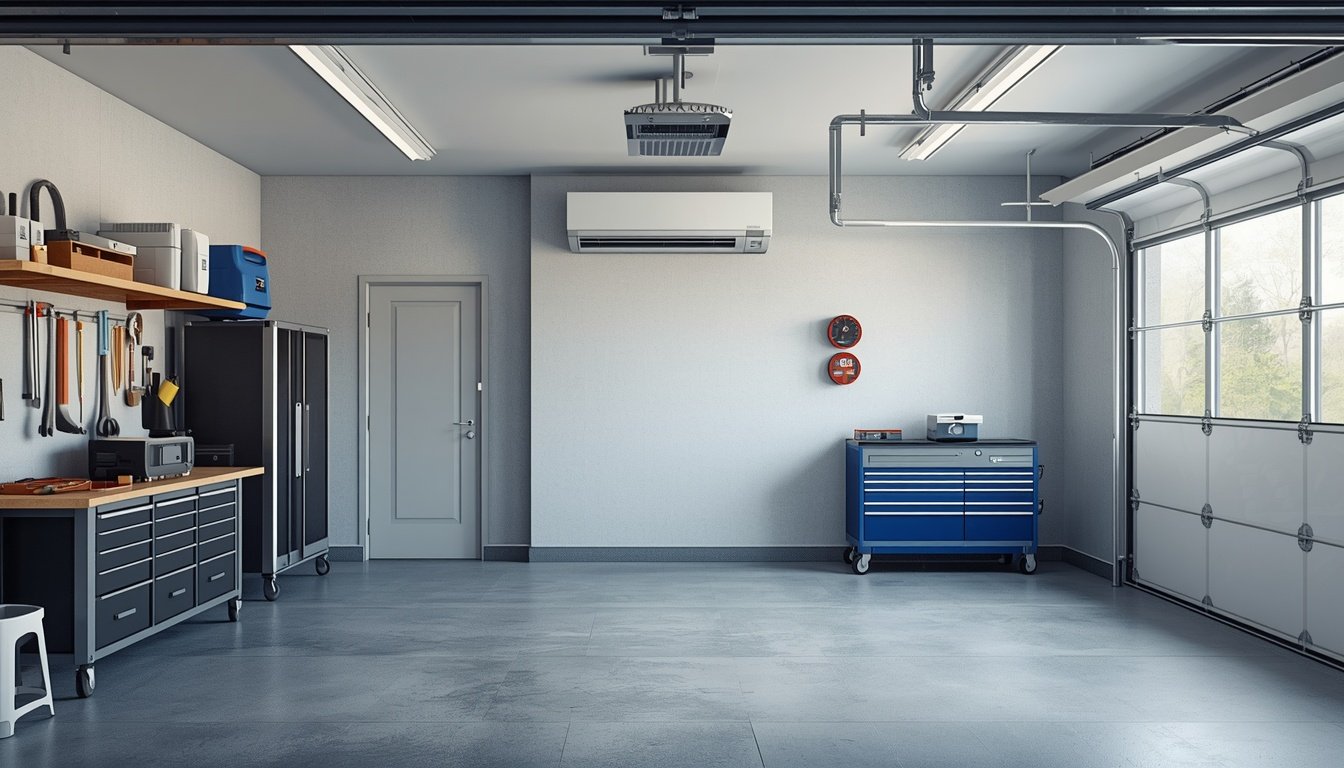 Heating a large insulated garage with a unit heater