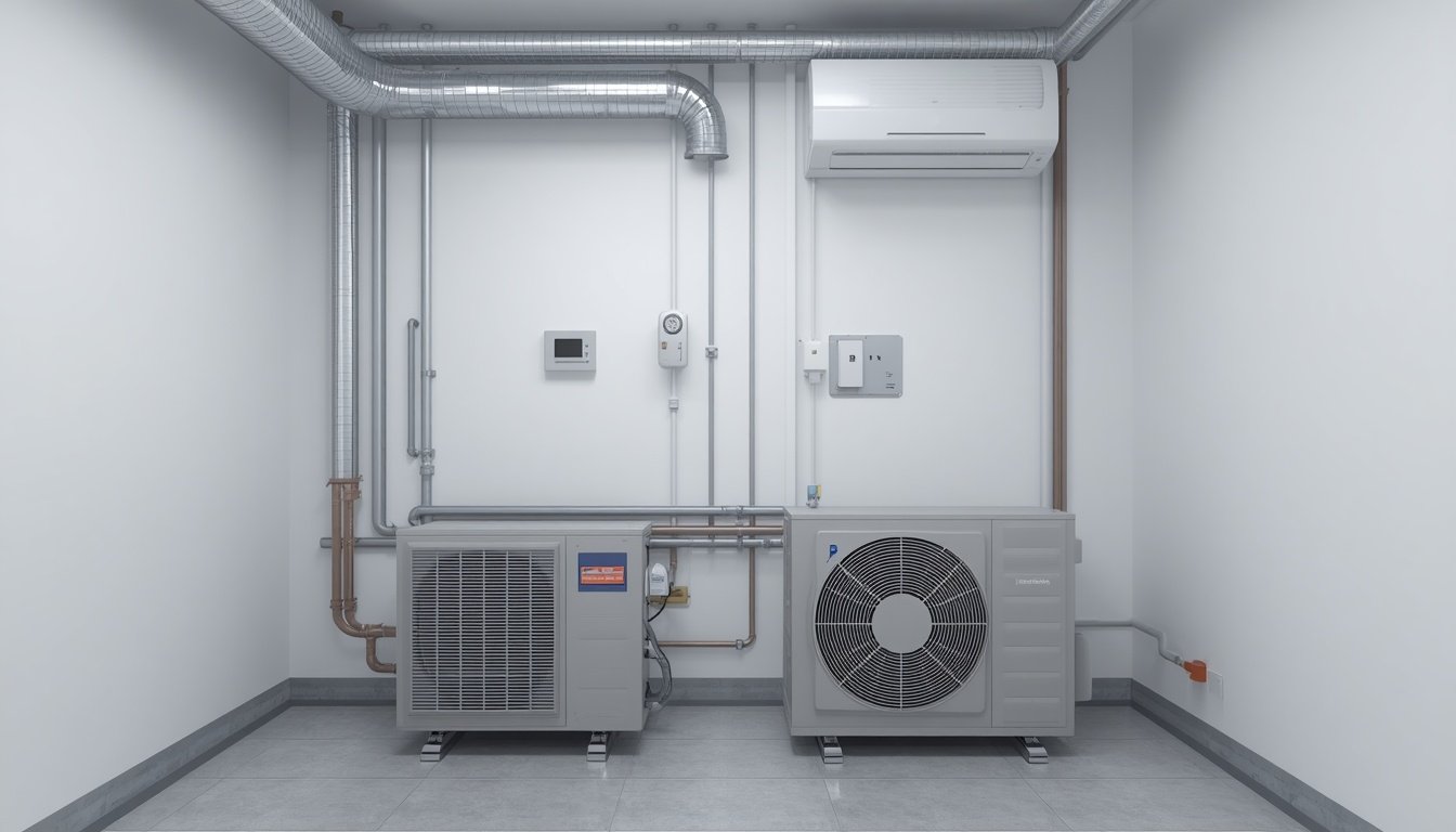 Multi-zone mini split heating a whole home