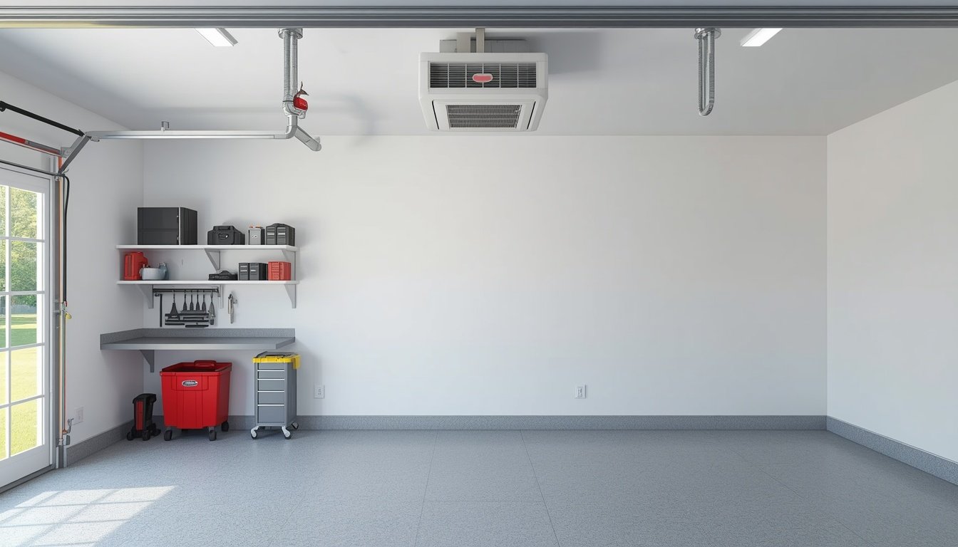 Technician maintaining a mini split system