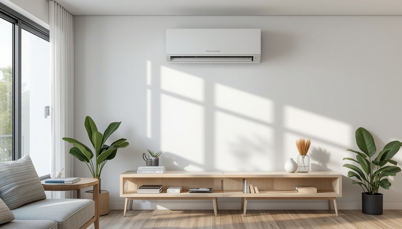 Premium ductless mini split system in a modern home